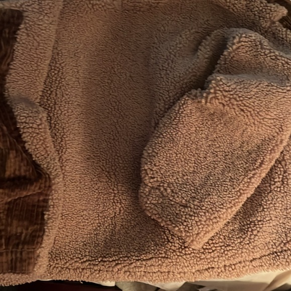 Blanknyc Fuzzy Wuzzy Corduroy Sherpa Mixed Trucker Brown Jacket NWT!Size:L Warm - Picture 9 of 11